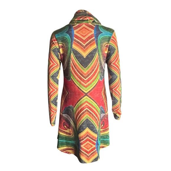 Amma Designs Multi colored cowl neck long tunic/dress size small - Picture 6 of 7